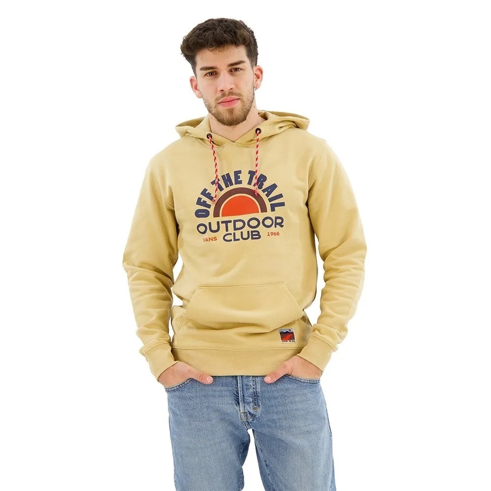 VANS Outdoor Club Pull Over Hoodie Brown Taupe Size S